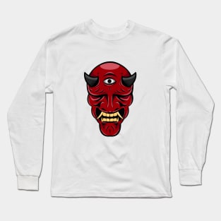 japanese devil mask Long Sleeve T-Shirt